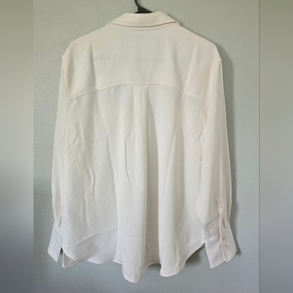 NWT Madewell Contrast Stitch Popover Winter White Shirt Size XL - Picture 3 of 7